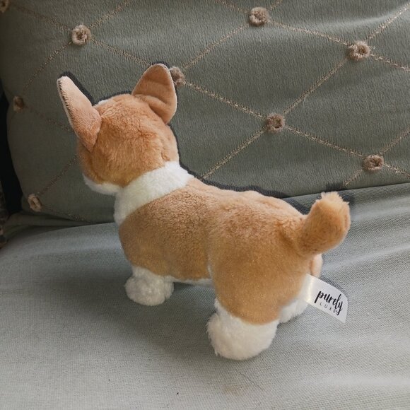 Aurora Purely Luxe CORGIE PUP Puppy Dog Brown White Soft Fur 11" Plush - Picture 5 of 7